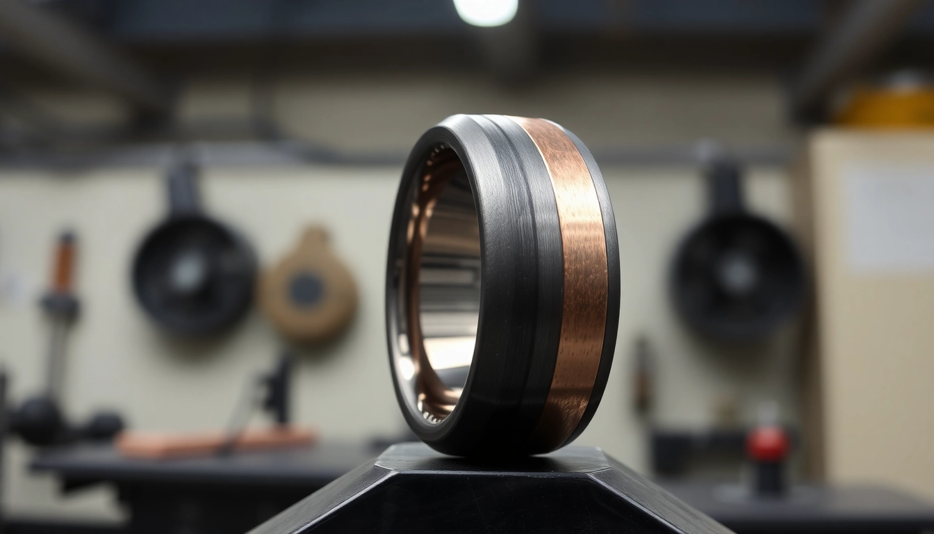 Visit https://ax88c.com/ for stylish titanium jewelry featuring copper inlays with modern craftsmanship, perfect for unique wedding bands and accessories.
