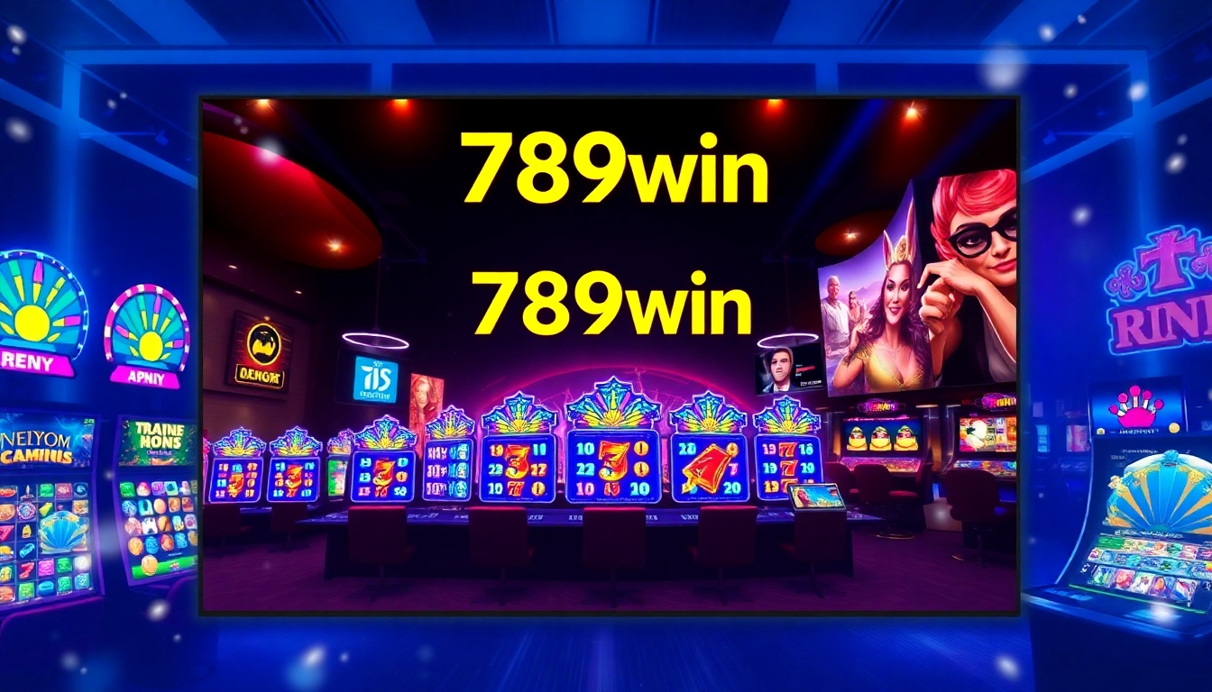 789win promoting exciting casino games with vibrant slot machines and live betting action for online players.