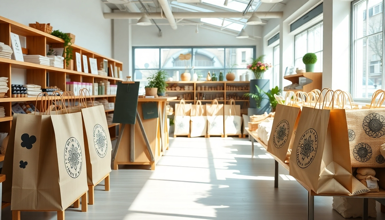 Stylish torebki papierowe Lublin in natural setting, showcasing durability and eco-friendly features for retail packaging.