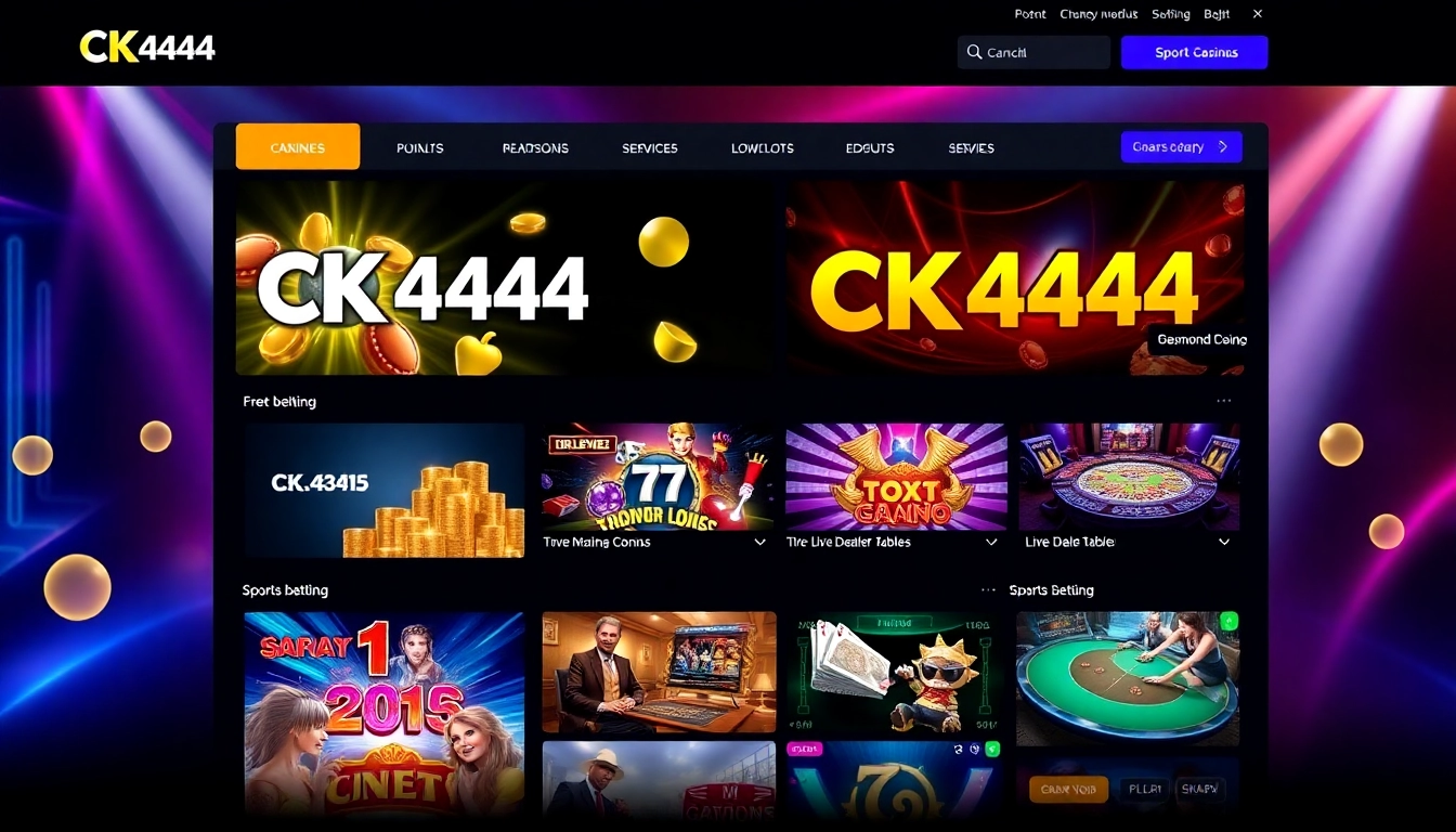 CK444 online gaming platform featuring high-quality slots, live dealer, and sports betting for Bangladeshi players.