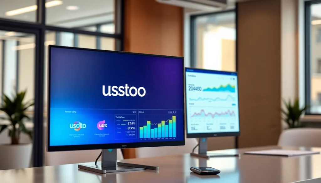 Uustoto-focused digital marketing analytics dashboard with vibrant colors and professional design, ready for engagement.