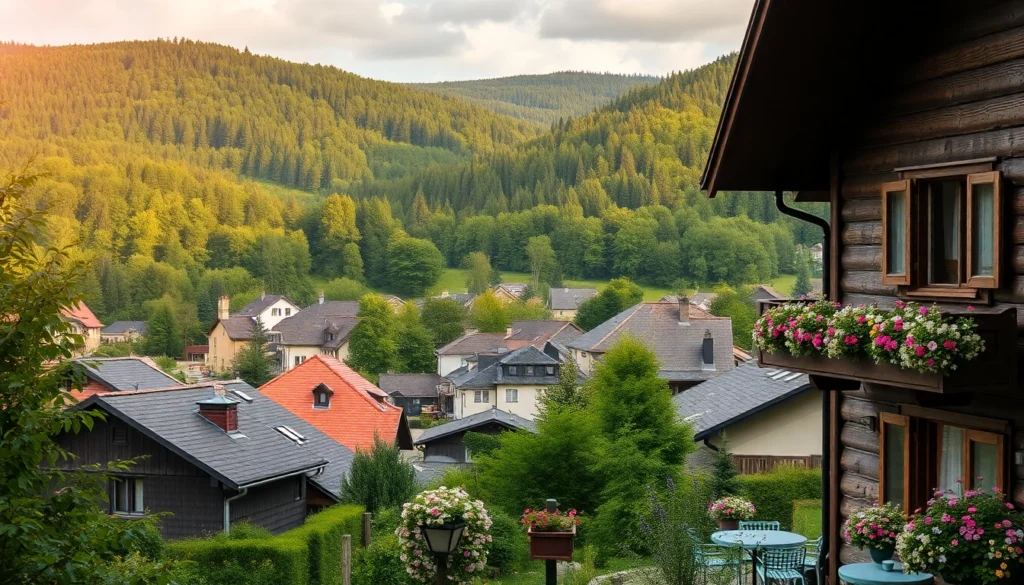 Saalfeld holiday apartment offers panoramic views of the Thüringer Wald for a perfect vacation experience.