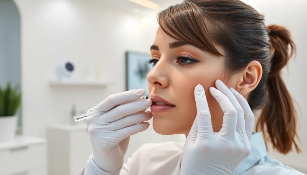 Hochqualitative Botox Faltenbehandlung bei einer modernen Zürcher Klinik, professionelle Injektion durch Facharzt, natürliche Ergebnisse, ruhige Atmosphäre.