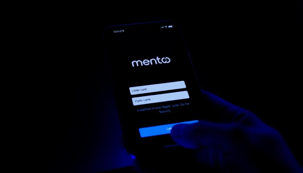 Mentoto login screen on a mobile device highlighting secure access for trusted togel players in Indonesia.