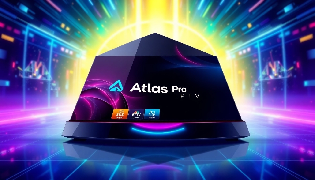 Atlas Pro IPTV streaming setup with a modern interface and high-quality content showcase for seamless entertainment.