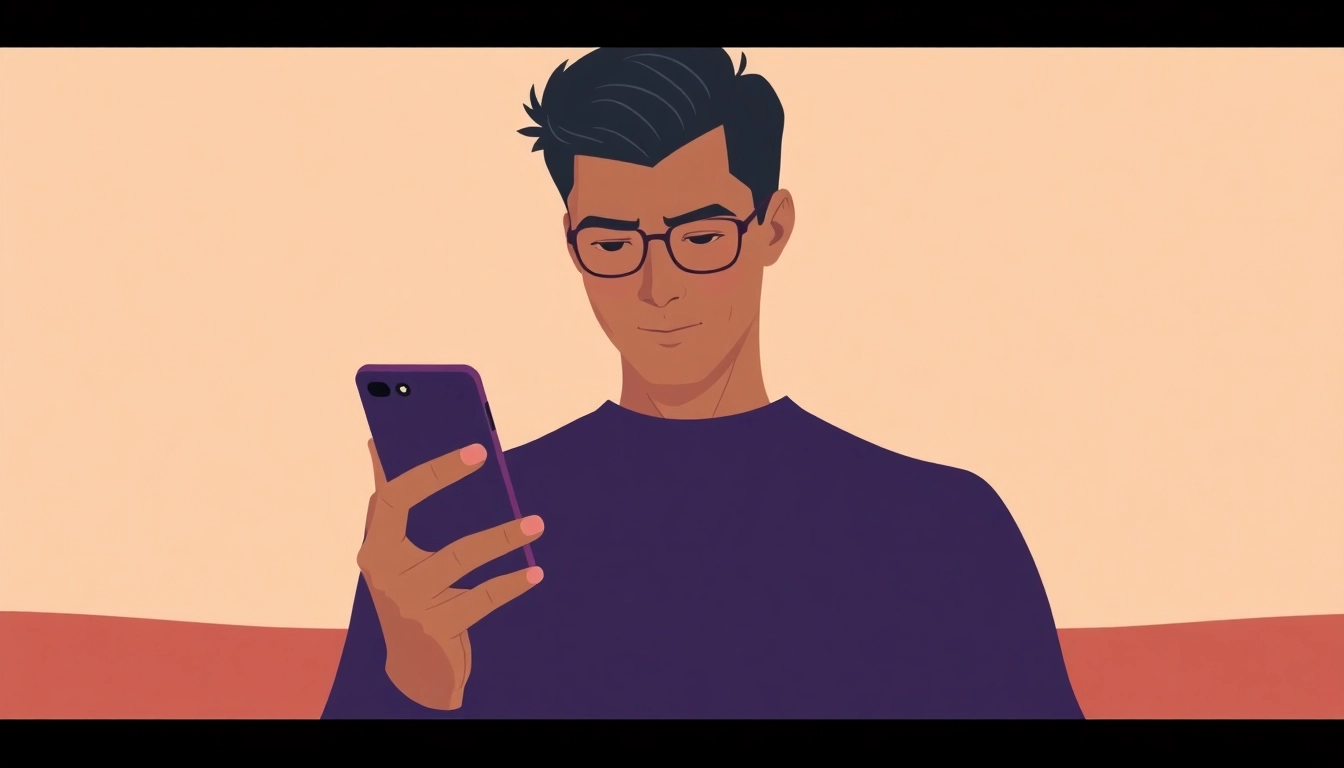 Professional depiction of planning sexe discreetly on smartphone, highlighting modern private