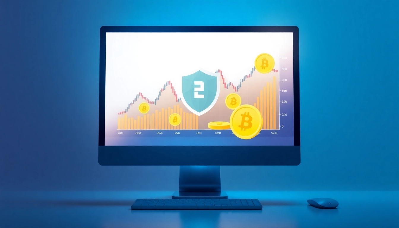Crypto Investment Guide features a professional analyzing digital cryptocurrency charts with