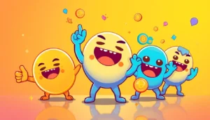 Engaging illustration showing Solana Meme Tokens with playful meme characters and blockchain