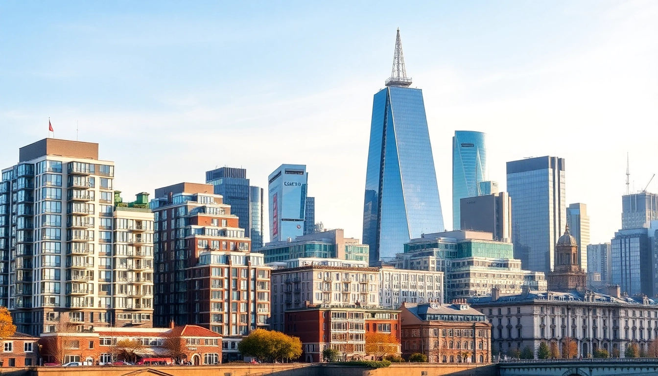London Residential Property Market analysis with city skyline and luxury apartments for