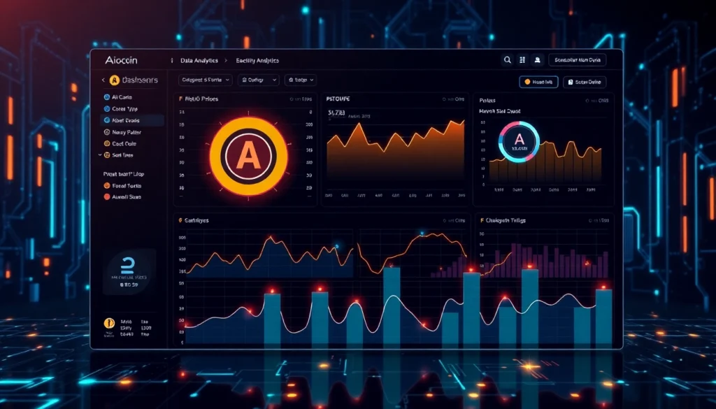 Professional visual of aicoin displaying real-time market data and AI analysis on a modern